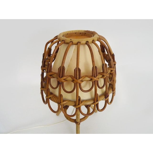 Rattan Lamp in the style of Louis Sognot, 1950s For Sale - Image 6 of 11