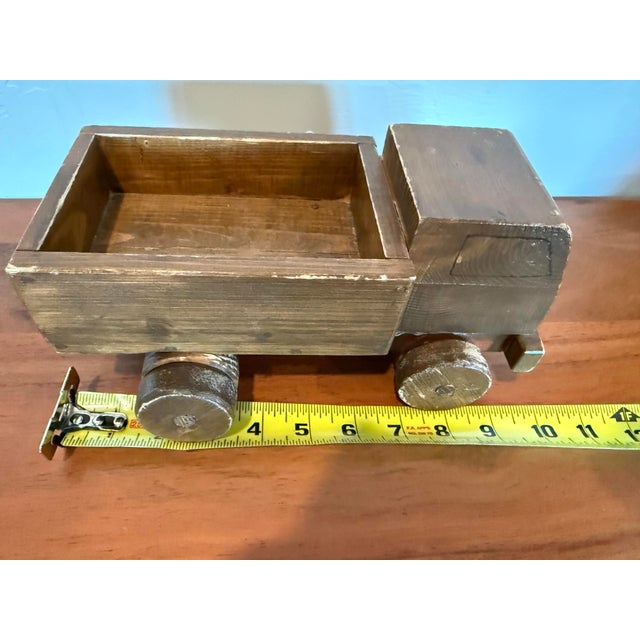 Large Hand Made Solid Wood Wooden Truck Toy Vehicle, Mid-Century Retro American For Sale In Phoenix - Image 6 of 8