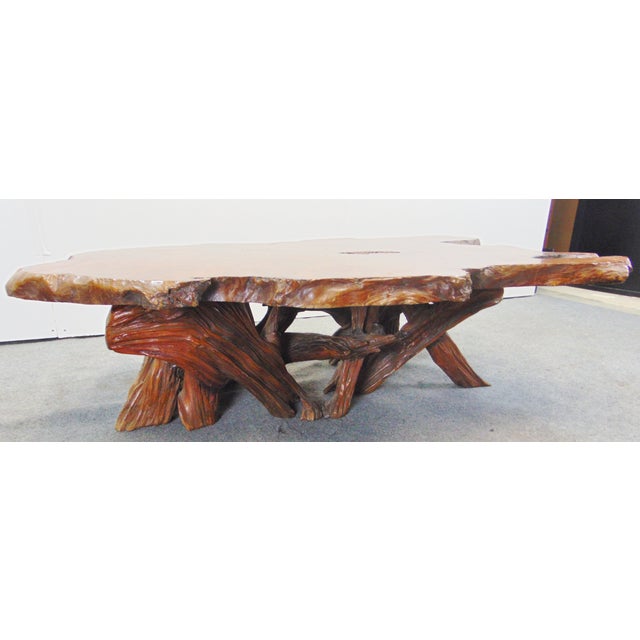 Mid Century Live Edge Slab Walnut Coffee Table Chairish
