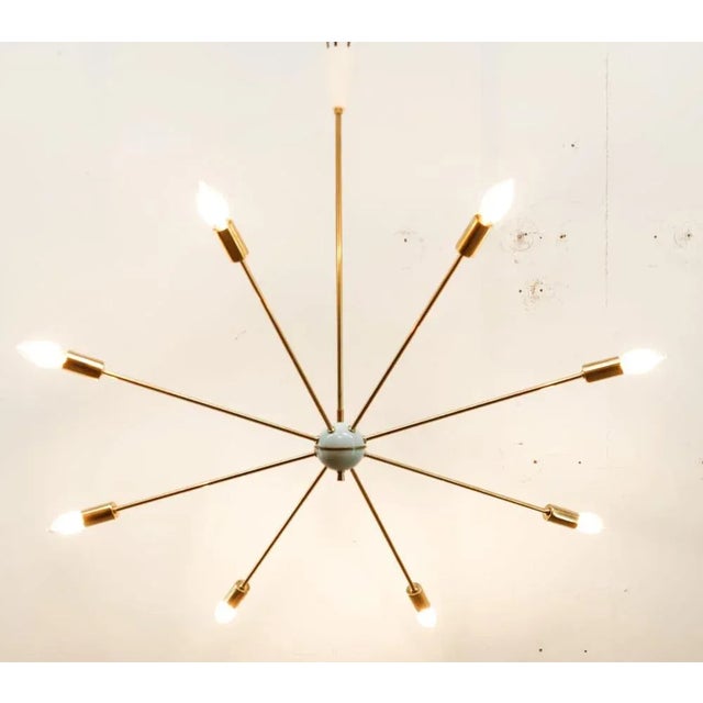 Gold Sputnik Ceiling Light For Sale - Image 8 of 18