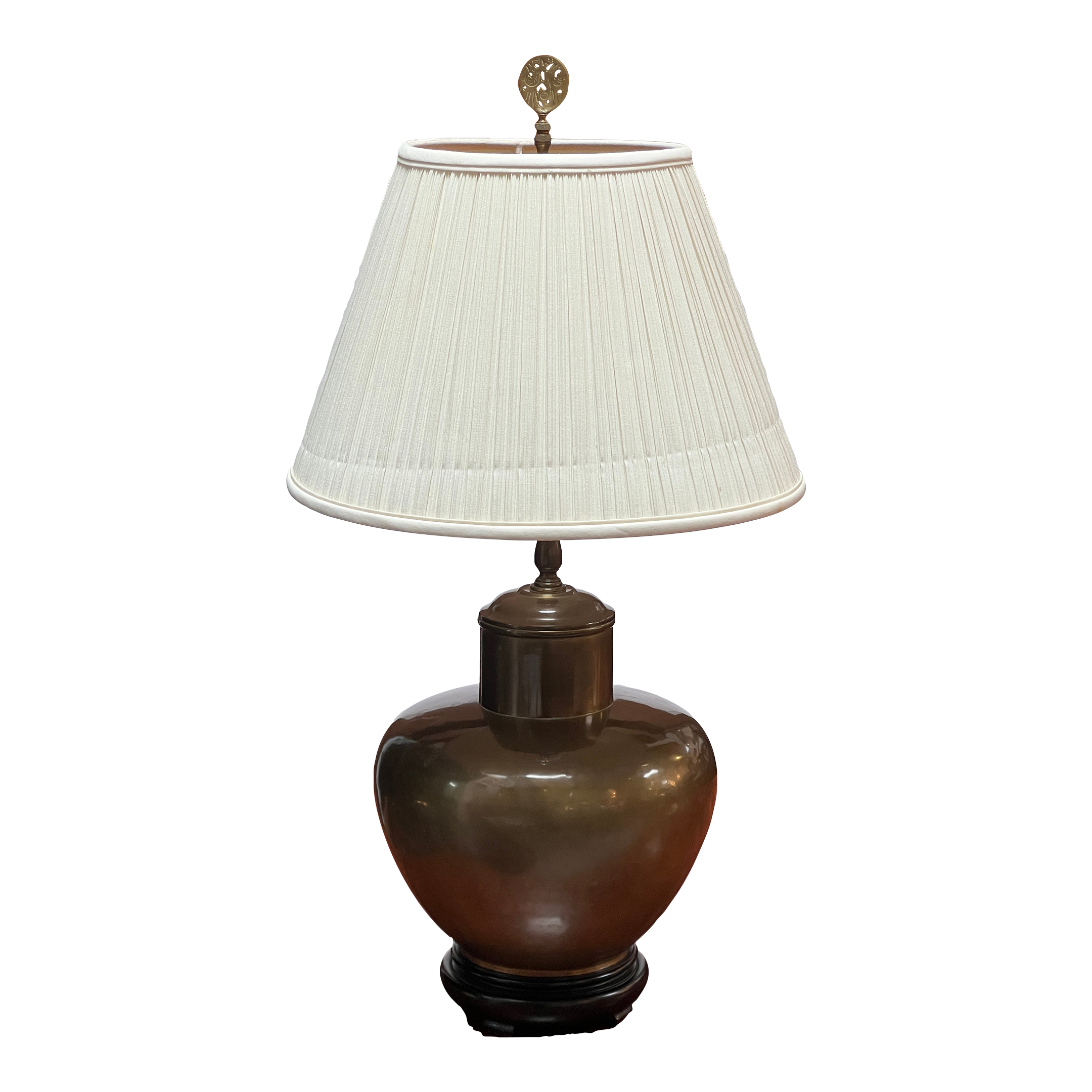Vintage Brass Ginger Jar Table Lamp - image 0