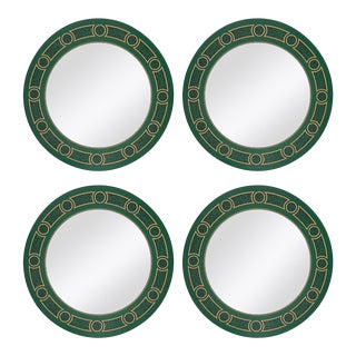 TC Parterre Verre Claire, 16" Round Pebble Placemats, Set of 4 For Sale