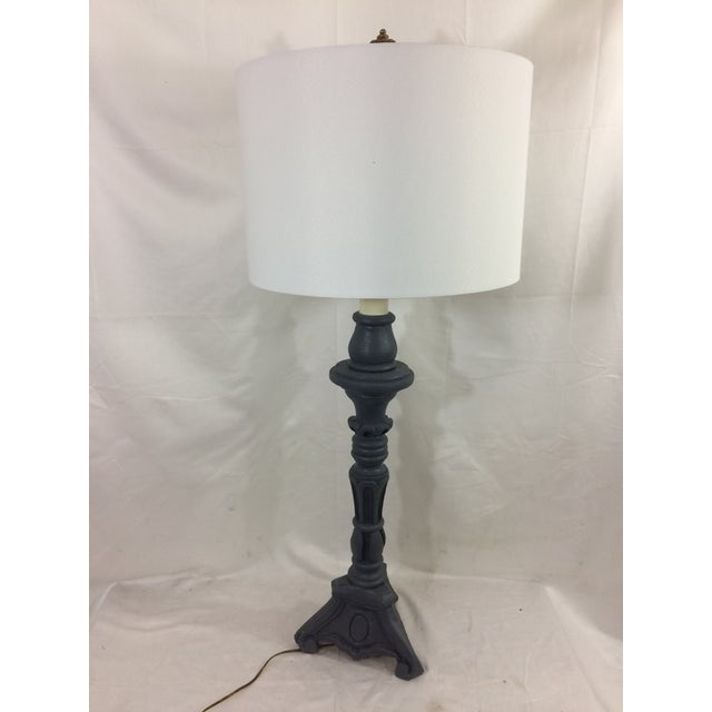 Plaster Pricket Lamp For Sale - Image 5 of 8