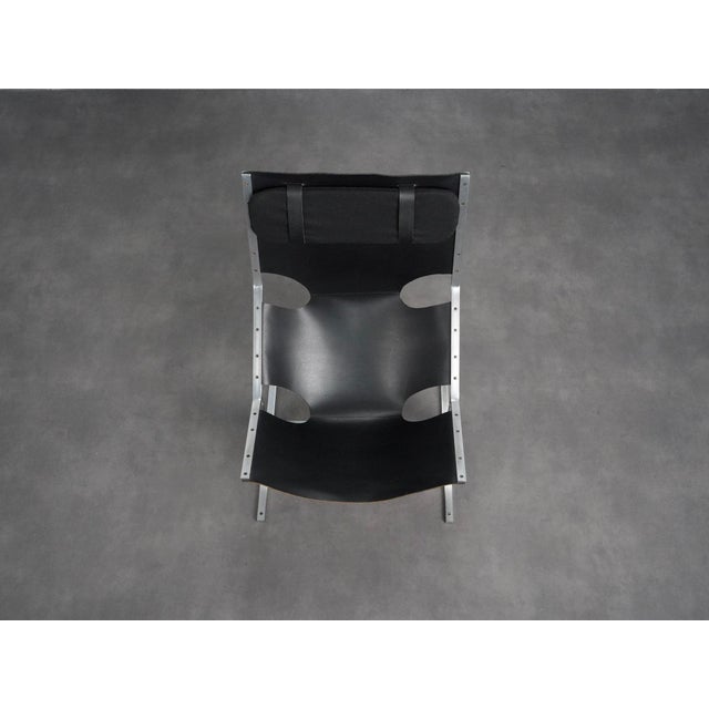 Vintage Dutch Leather Lounge Chair by Pierre Thielen for Metz & Co., 1960s For Sale - Image 6 of 10