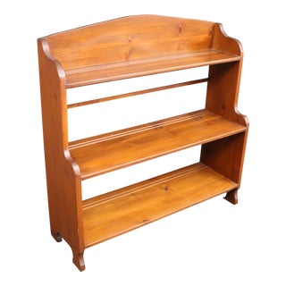 Pine 3-Tier Stepback Shelf For Sale