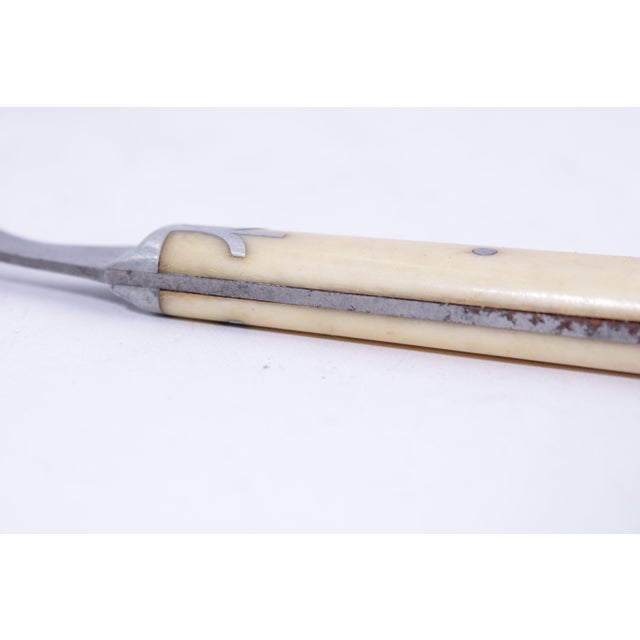 Metal Set of Bone Handle Knives & Forks By. J. Russel Company For Sale - Image 7 of 12