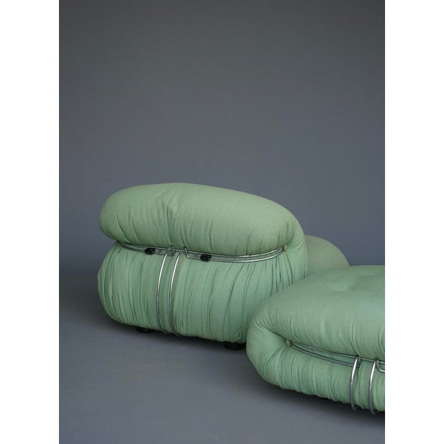 1970s Set of Vintage Soriana Lounge Chair and Ottoman by Afra and Tobia Scarpa for Cassina, 1970s For Sale - Image 5 of 17