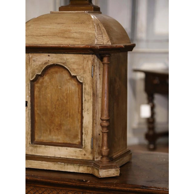 Traditional Mid-19th Century French Empire Painted Tabernacle Wall Cabinet For Sale - Image 3 of 9
