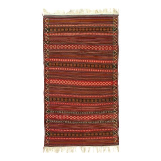 Pasargad DC Red Vintage Reversible Kilim Flat Weave For Sale