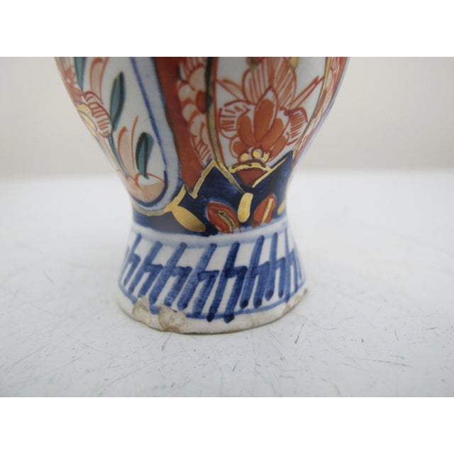 Delft Holland Imari Style Blue Red Gilt Porcelain Egg Cup For Sale In Portland, OR - Image 6 of 7