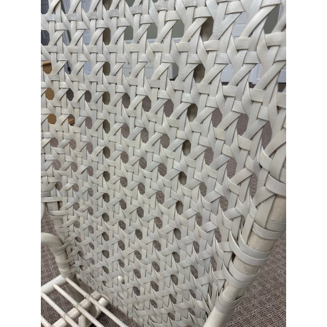 Pair of Nicole Hollis for McGuire Furniture Rattan Exalt Rocking Chairs For Sale - Image 11 of 12