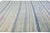 Modern Moroccan Style Handmade Stripe Pattern Ivory and Blue Wool Rug For Sale In New York - Image 6 of 10