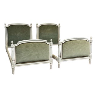 Louis XVI Style Beechwood Beds, Set of 2 For Sale