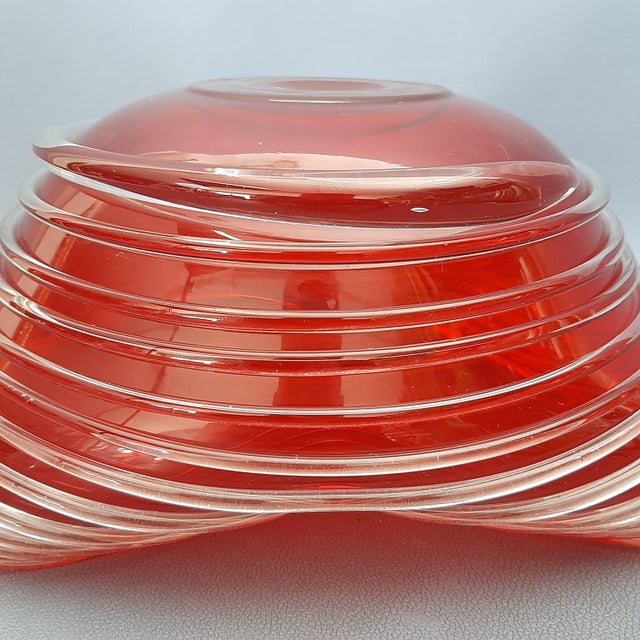Red Murano Glass Centerpiece from Archimede Seguso, 1960s For Sale - Image 12 of 17