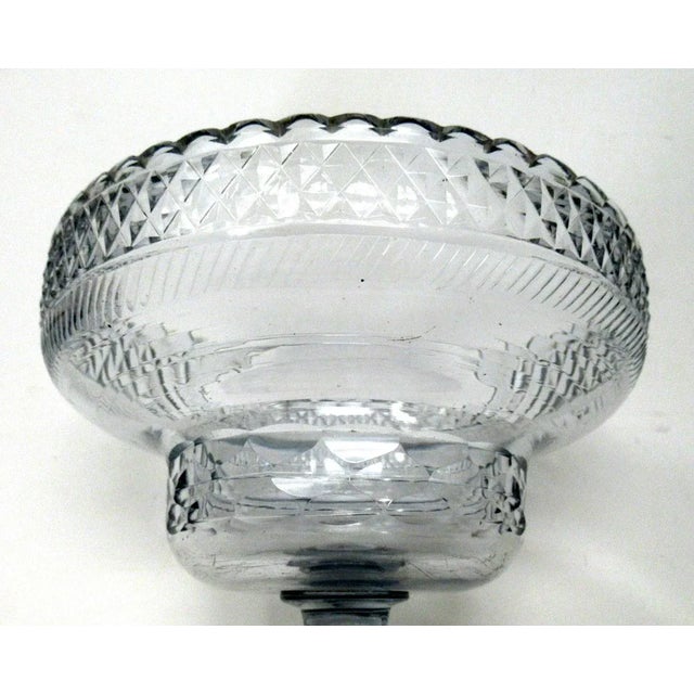 Glass Antique Irish Tipperary Waterford Glass Cut Crystal Georgian Centerpiece Bowl For Sale - Image 7 of 13