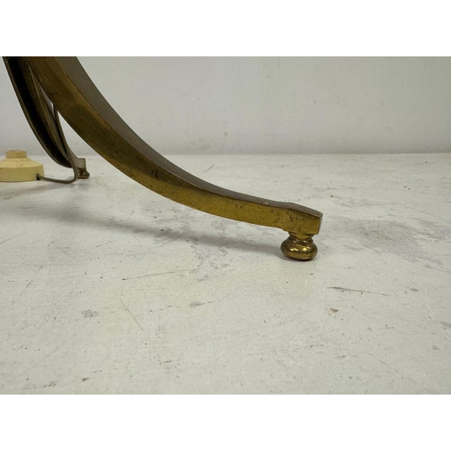 Brass floor lamp A 1970s faux bamboo floor lamp in brass, exuding elegance with its refined silhouette and warm golden...