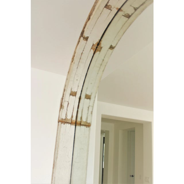 Farmhouse 1930's French Farmhouse Carved Arched Rustic Door/Mirror/80.5" For Sale - Image 3 of 4