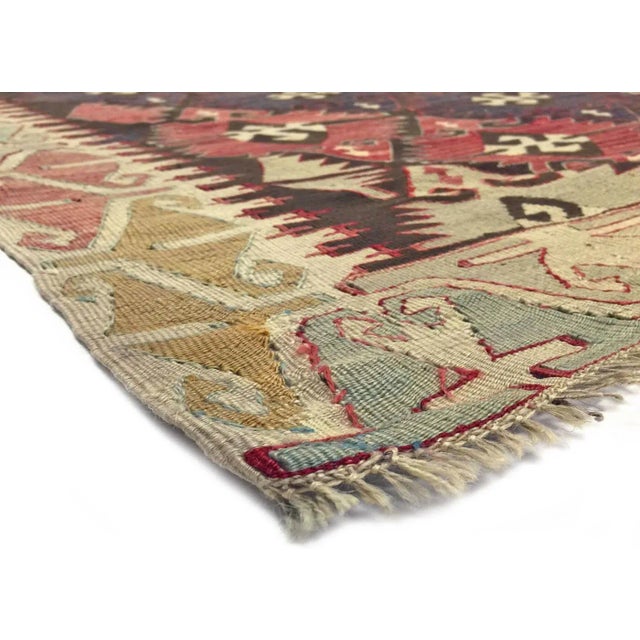 Traditional 1960s Turkish Kilim Rug For Sale - Image 3 of 4