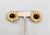Givenchy Vintage 1980s Signed Givenchy Goldtone Faux-Onyx Cabochon Pierced Earrings-2 Pieces For Sale - Image 4 of 7