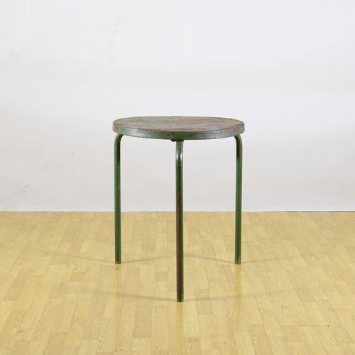 Round Industrial Coffee Table, 1950s For Sale - Image 9 of 9