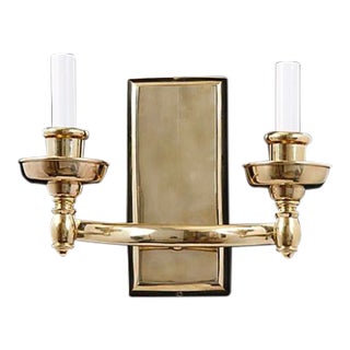 Storia Sconce in Brass Finish For Sale