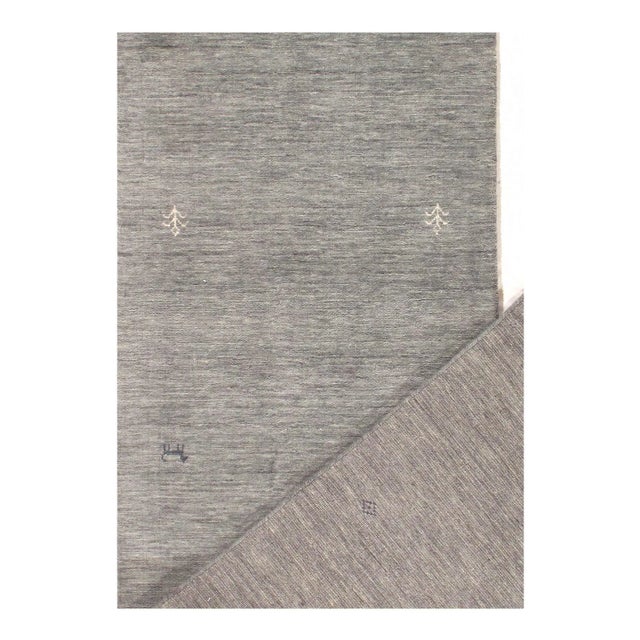 Modern Hand Knotted Gabbeh Design Runner 2'6'' X 19'8'' For Sale - Image 3 of 4