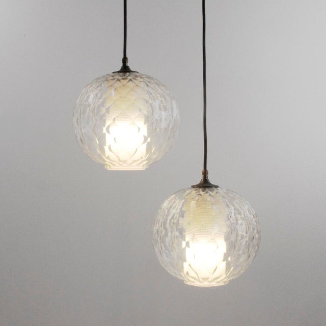 Glass Pendant Lamps, 1960s, Set of 2 For Sale - Image 14 of 14