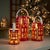 Punched Metal House Lantern (Set of 3) For Sale In Chicago - Image 6 of 7