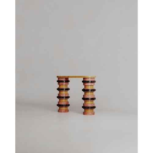 Stacked Silhouette Marble Sun Console by Esther Knopfler For Sale - Image 6 of 7
