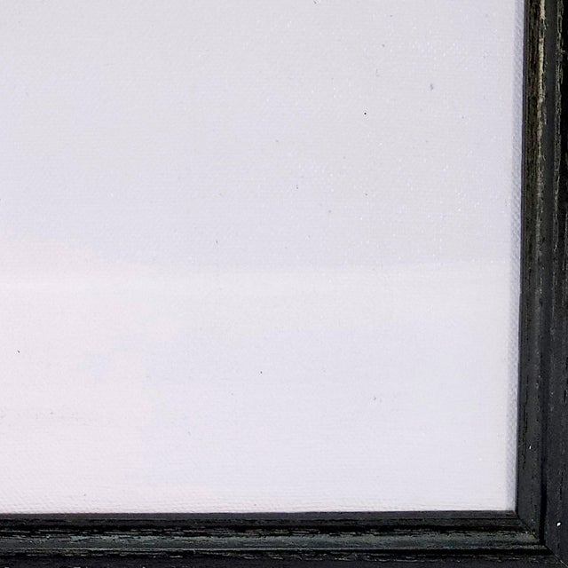 Wood 20th Century NLS Minimalist Four Trees Landscape Painting on Stretched Canvas For Sale - Image 7 of 12
