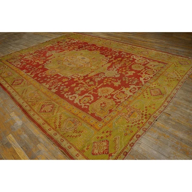 Late 19th Century Turkish Oushak Carpet ( 9' x 12' - 270 x 365 cm )