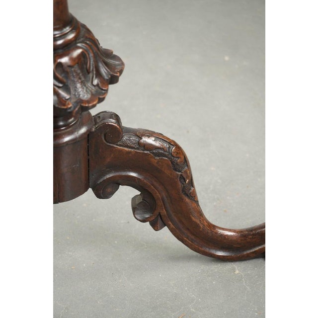 Antique Round Carved Side Table For Sale - Image 11 of 13