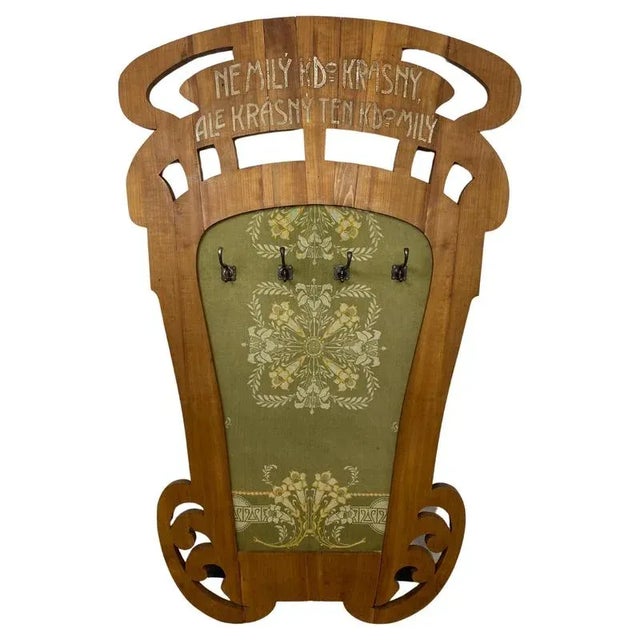 Wood Art Nouveau Coat Hanger, 1890s For Sale - Image 7 of 7