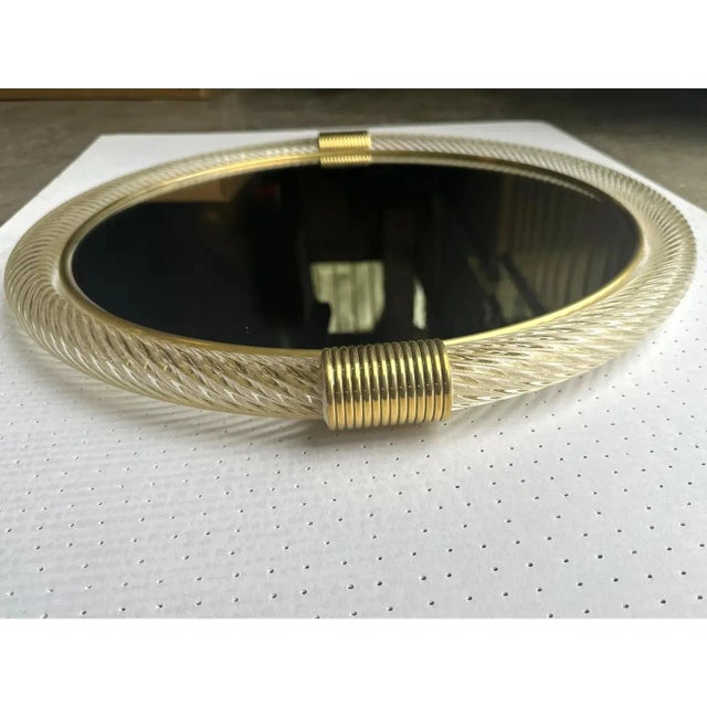 Venetian Round Murano Glass Wall Mirror by Simoeng For Sale - Image 6 of 8