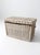 Vintage White Wicker Storage Basket For Sale - Image 4 of 18