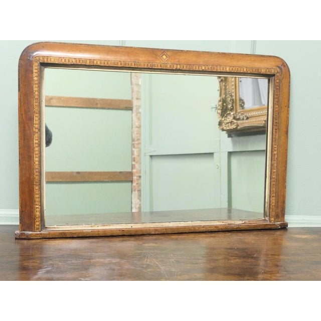 Victorian Inlaid Walnut Overmantel Mirror, 1880 For Sale - Image 6 of 8