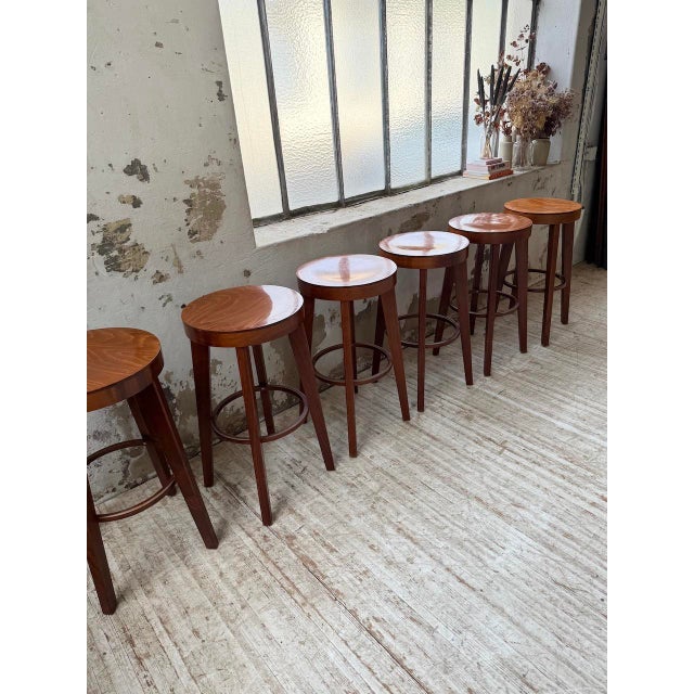 Vintage Baumann Stools, 1970s, Set of 6 For Sale - Image 18 of 18