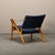 1950s Scandinavian Modern Foldable Safari Lounge Chair in Beech Wood and Blue Fabric, 1950s For Sale - Image 5 of 18