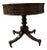 Rare Mid-Century Georgian Style Leather Top Mahogany Drum Table For Sale