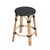 Wood Tobias 24 in. Seat Height Round Rattan Backless Counter Stool, Black/ Natural Rattan Frame For Sale - Image 7 of 7
