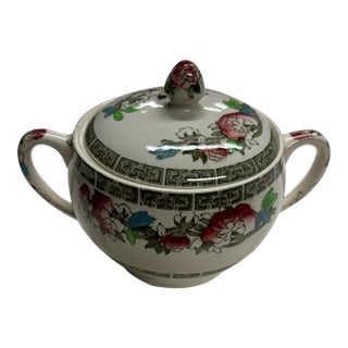 Antique English Indian Tree Sugar Bowl For Sale