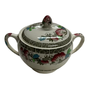 Antique English Indian Tree Sugar Bowl