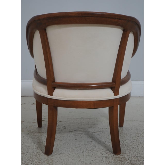 Pair of French Regency Style Mahogany Tub Chairs For Sale - Image 4 of 18