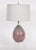 Dino Martens for Aureliano Toso deep cranberry and opaque white swirl Murano Glass Table Lamp, 1960s. Featuring a...