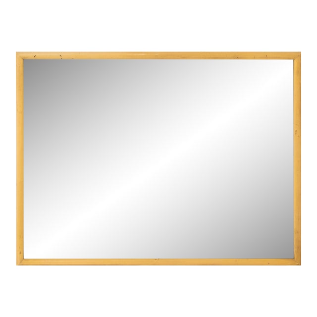 Mid-Century Modern Yellow Painted Wood Mirror For Sale