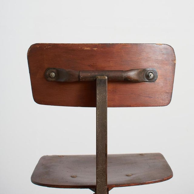 Antique French Model 204 G Draughtsmans Desk Chair by Bienaise, 1940s For Sale - Image 8 of 12