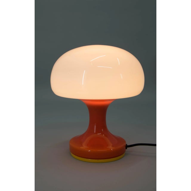 Glass Table Lamp by Valasske Mezirici, 1970s For Sale - Image 3 of 8