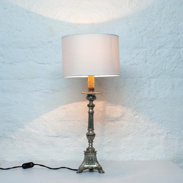 Table Lamp in Silver-Plated Metal For Sale - Image 9 of 9