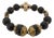 Chunky Nepal Beads Black Lava Beaded Bracelet For Sale