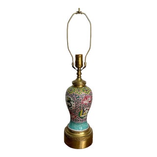 Antique Early 19th Century Famille Rose Lamp For Sale